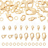 16Pcs 8 Styles Brass Lobster Claw Clasps KK-TA0003-04-2
