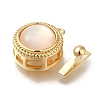 Brass Box Clasps with Resin KK-H480-07G-2