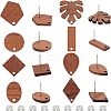 Walnut Wood Stud Earring Findings DIY-OC0005-42P-1