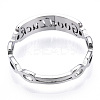 Non-Tarnish 304 Stainless Steel Word Good Luck Adjustable Ring for Women LS-RJEW-T027-13P-4