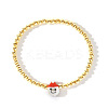 Christmas Brass Beaded Stretch Bracelets DP1194-7-1