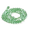 Transparent Electroplate Glass Beads Strands GLAA-F029-2mm-A24-2