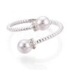 925 Sterling Silver Micro Pave Clear Cubic Zirconia Open Cuff Rings for Women STER-N016-140S-2