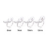 Butterfly Shape Brass Micro Pave Clear Cubic Zirconia Cuff Ring Settings for Half Drilled Beads KK-T076-47P-4