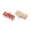 Valentine's Day Theme Alloy Enamel Pendants ENAM-T020-50D-05-2