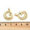 Brass Micro Pave Cubic Zirconia Pendants KK-Z098-01G-02-3