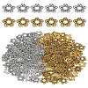 220Pcs 2 Colors Tibetan Style Alloy Bead Caps FIND-LP0001-84-1