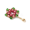 Christmas Themed Glass Snowflake Pendant Decoration HJEW-TA00362-4