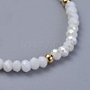 Electroplate Glass Braided Beads Bracelets BJEW-JB04320-2
