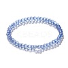 4mm Prism Faceted Rondelle Glass Beaded Stretch Bracelets for Women LS-EH2213-4-1
