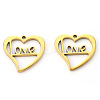PVD Vacuum Plating 304 Stainless Steel Charms X-STAS-N092-84G-2