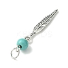 30Pcs Synthetic Turquoise Dyed Pendants PALLOY-JF02308-30A-4