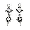 316 Surgical Stainless Steel Micro Pave Cubic Zirconia Pendants LS-STAS-G349-03AS-02-1
