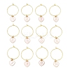 12Pcs Heart with Constellation Alloy Enamel Wine Glass Charms Sets AJEW-JO00230-02-1