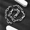 304 Stainless Steel Paperclip Chain Necklaces for Women Men NJEW-A033-02P-5