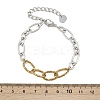 304 Stainless Steel Link Chain Bracelets for Women BJEW-K291-02GP-3