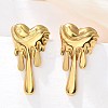 304 Stainless Steel Stud Earrings for Women EJEW-U047-01G-1