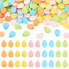 150Pcs 5 Colors Spray Painted Natural Freshwater Shell Teardrop Charms SHEL-TA0001-23-1