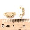 Brass Micro Pave Clear Cubic Zirconia Slide Charms KK-P239-14G-3