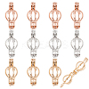 ARRICRAFT 12Pcs 3 Colors Alloy Bead Cage Pendants FIND-AR0001-60-1