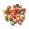 Frosted & Painted Resin Beads RESI-H044-04-1