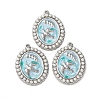 304 Stainless Steel Enamel Pendants STAS-P406-27B-P-1