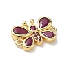 Brass Pave Cubic Zirconia Butterfly Links Connector Charms LS-KK-L268-028G-04-2