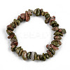 Unisex Chip Natural Unakite Beaded Stretch Bracelets BJEW-S143-20-2