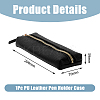 Litchi Print PU Leather Pen Holder Case AJEW-WH0415-89B-2