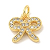 Rack Plating Brass Micro Pave Clear Cubic Zirconia Pendants KK-B093-01A-G-1