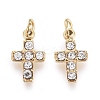 316 Surgical Stainless Steel Tiny Cross Charms STAS-F256-023D-G-2