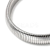 Non-Tarnish 304 Stainless Steel Flat Snake Chain Necklaces for Women NJEW-U049-01P-01-2