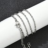 304 Stainless Steel Rope Chain Necklaces NJEW-Z084-02P-02-3