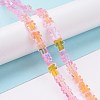 Transparent Electroplate Glass Beads Strands GLAA-F122-05-3