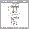 1PC 304 Stainless Steel Slide Lock Clasps FIND-LP0003-49B-2
