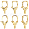 6Pcs Brass Lobster Claw Clasps KK-SC0007-18-7