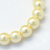 Baking Paint Pearlized Glass Pearl Round Bead Strands X-HY-Q330-8mm-21-2