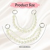 2Pcs 2 Styles White ABS Imitation Pearl Round Beaded Bag Extender Chains AJEW-CJ00010-2