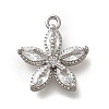 Brass Micro Pave Cubic Zirconia Pendants KK-Q035-13P-1