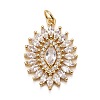 Rack Plating Brass Clear Cubic Zirconia Pendants KK-M229-34G-1