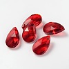 Faceted Teardrop Glass Pendants GLAA-O008-A08-1