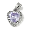 Brass Micro Pave Cubic Zirconia Charms KK-P283-24P-1