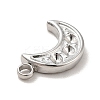 Non-Tarnish 304 Stainless Steel Pendants Rhinestone Setting STAS-A066-15P-4