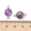 Natural Amethyst Connector Charms G-C102-09F-G-3