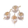 Natural Pearl Links connectors PEAR-I005-15-1