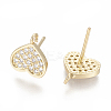 Brass Stud Earring Findings ZIRC-O034-20G-2