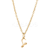 1pc 304 Stainless Steel Letter Pendant Necklaces NJEW-LP0001-39S-G-1