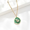 304 Stainless Steel Micro Pave Cubic Zirconia constellation Pendant Necklaces NJEW-R021-01G-10-1