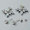 Fashional Crystal Rhinestone Flower Dangle Stud Earrings EJEW-WH0001-05-2