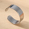 Non-Tarnish 304 Stainless Steel Cuff Rings STAS-T045-22A-P-1